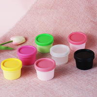 Récipient à crème glacée 50g 100g 200g pots à beurre en plastique en poudre pp blanc rose avec couvercle à vis 30g 500g