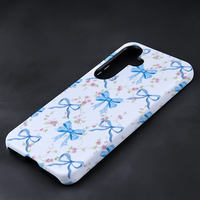 Coque de téléphone 2-en-1 détachable par sublimation pour Samsung Galaxy S25 Ultra, motif cerise, nœud, cœur, fleur, impression par transfert thermique