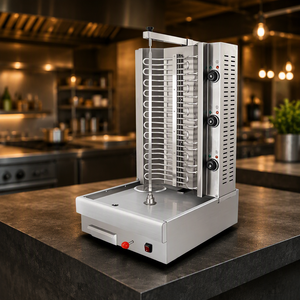 Griglia Professionale <span class=keywords><strong>per</strong></span> Kebab ad Alta Resistenza con Cuscinetti in Acciaio Inox, Elettrica e <span class=keywords><strong>a</strong></span> <span class=keywords><strong>Gas</strong></span> Ibrida <span class=keywords><strong>per</strong></span> Uso in Cucina Professionale - Product Image 1