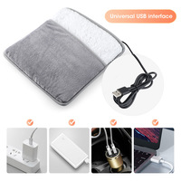 Chauffe-pieds électrique USB en flanelle lavable avec thermostat réglable pour un usage domestique en hiver