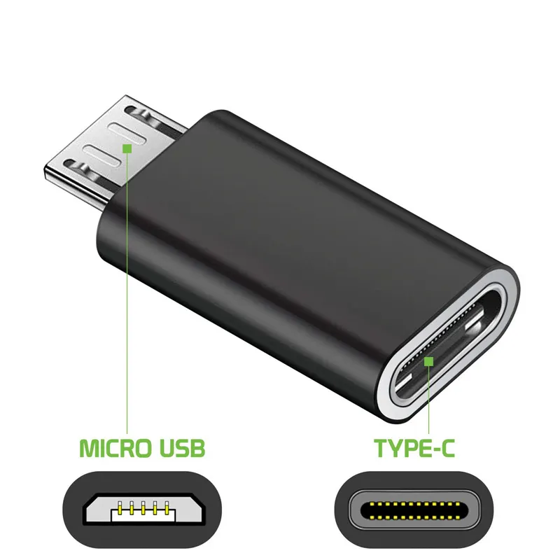 Alüminyum alaşımlı kabuk şarj dönüştürücü tip C mikro USB adaptörü