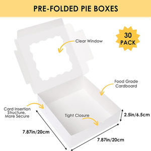 Custom Design Print-on-demand High Quality <strong>Paper</strong> Folding White Pastries Bakery Packaging <strong>Box</strong> Clear Custom Cookie <strong>Boxes</strong> - Product Image 2