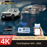 Dash Cam 4K UHD Khusus F-150 F-250 RAPTOR 2021-2025 Perekaman Berulang G-sensor Kontrol Aplikasi WIFI Perekam Video Kotak Hitam Mobil