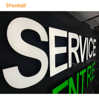 Enseigne personnalisée en lettres LED avec matériau acrylique 3D, cadre métallique, étanche IP 67, signalétique publicitaire pour devanture de magasin