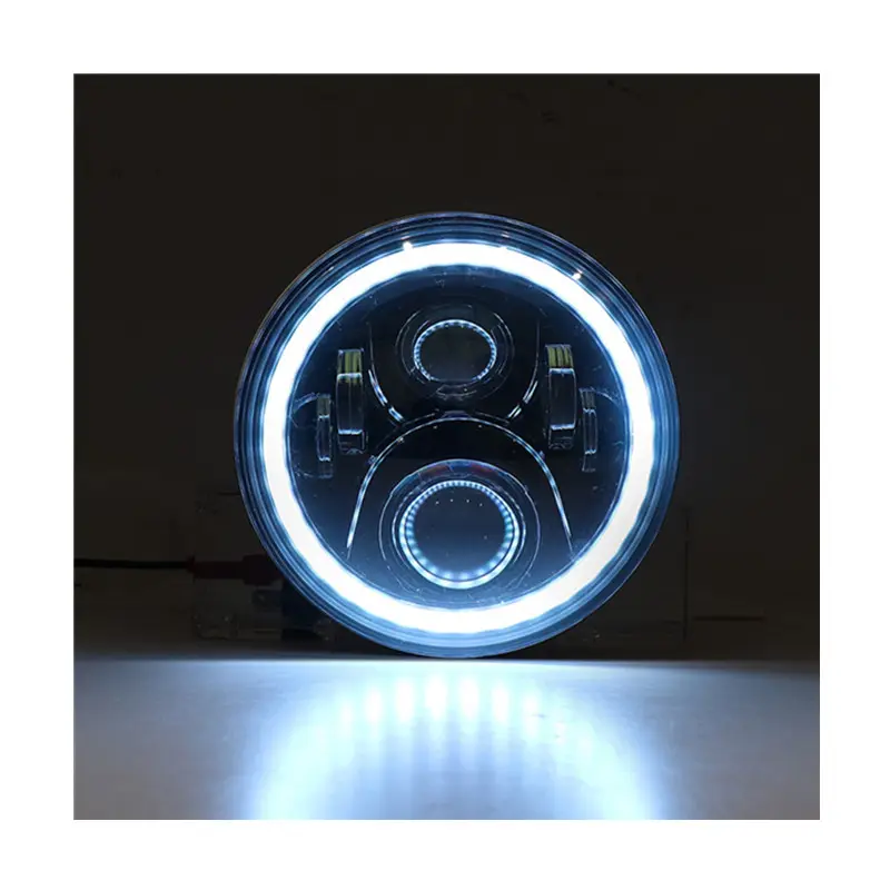 Éclairage avant Led rond 7 "RGB 100W pour moto, camion, Atv, faisceau haut/bas, vente en gros, livraison gratuite