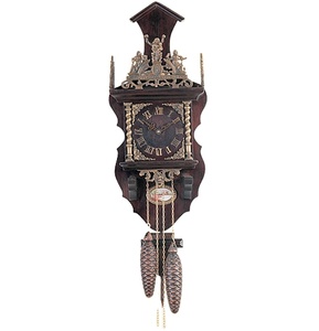 Cổ Bắt Chước Từ Thế Kỷ 18 Pháp Bằng Gỗ Cơ Khí Đồng Hồ Treo Tường Cổ Điển Trang Trí Với Đồng Thau Rắn Chi Tiết - Product Image 1