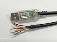 USB'den RS232'ye Seri Kablo, FT232RQ Çip, 1,8M Kalaylı 6 Telli Açık Uçlu, USB-RS232-WE-1800-BT-5.0, 5V Güç Çıkışı