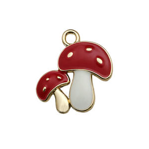 High Quality <b>Red</b> Mushroom Family Drip Alloy Jewelry Cute DIY <b>Materials</b> for Bracelets & Necklaces Fashion Pendants & Charms - Product Image 6