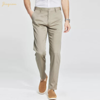 Pantalones Casuales de Hombre de Primera Calidad, 100% Algodón, Corte Slim Fit, Pantalones de Vestir Transpirables de Alta Calidad para Hombre, Ropa Formal de Oficina