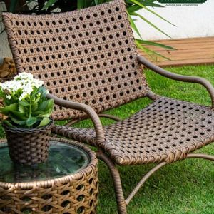 Chaises basses en rotin et osier pour l'extérieur, avec dossier en stock, design moderne à vendre - Product Image 2