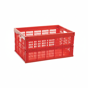 Etap Retail <b>Storage</b> Solution Foldable 42 Lt Perforated Plastic Crate Practical <b>Folding</b> Container Turkey - Product Image 2