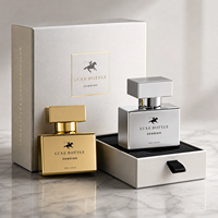 Vente flash - Flacon de parfum carré de luxe en verre - Flacon de parfum en verre plaqué or - 30 ml - Flacon de parfum de luxe avec boîte et couvercle