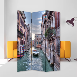 Hiện đại ven biển mô hình cảnh quan bằng gỗ gấp phòng Divider di chuyển Vải màn hình cho khách sạn trang trí thanh lịch vải màn hình - Product Image 5