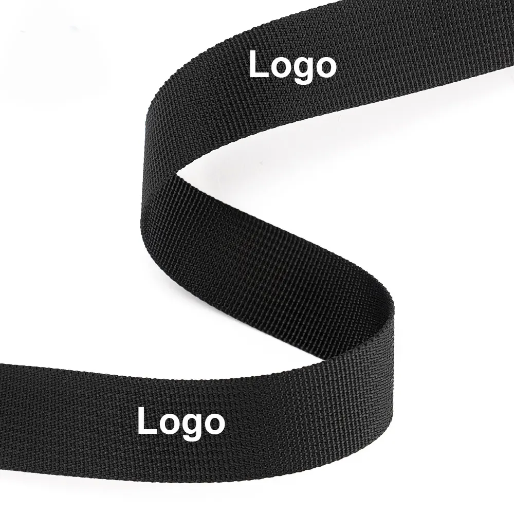 Correia de nylon para mala, baixo design de logotipo personalizado impresso correia de nylon para mala com logotipo personalizado