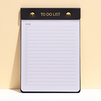 Carnet de notes A5 en cuir PU avec couverture détachable, liste de choses à faire imprimée, personnalisable, cadeau, sac OPP, couverture rigide blanche pour papier 80