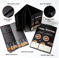 Impression personnalisée de menus de plats à emporter pour restaurants, brochure tri-pliante, publicité pour la restauration rapide, poulet frit, hamburgers, dépliant publicitaire offset personnalisé