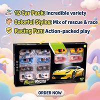 Modèle de voiture en alliage métallique moulé sous pression 1/64 personnalisé, ensemble de jouets de course à rétrofriction, carte de puzzle pour jeu de stationnement, cadeau pour enfant