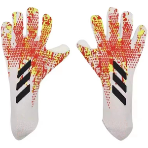 مصنع قفازات حارس المرمى الجديدة المهنية تنفس المطاط النايلون الحياكة كرة القدم - Product Image 1
