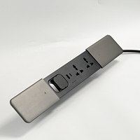 Nuevo Diseño Universal, Tomacorrientes de Mesa de 250V 10A con 4 Salidas AC, Cubierta Deslizante, Tomacorrientes de Extensión Ocultos para Escritorio