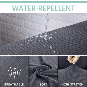 Housse de canapé en polyester extensible imperméable ; entièrement enveloppante, épaisse et résistante aux griffures des chats ; housse de coussin antidérapante toutes saisons - Product Image 2
