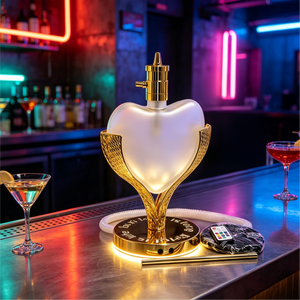 ฮุคก้าหรูหรา ฮุคก้ารูปหัวใจ ฮุคก้า LED แบบชาร์จไฟได้ ฮุคก้าพกพา ฮุคก้าสไตล์รัสเซีย ฮุคก้าอะลูมิเนียม ฮุคก้าแก้ว ชุดฮุคก้า - Product Image 4