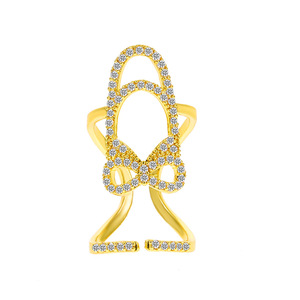 Mode Cristal Inset Zircon Arc Nail <span class=keywords><strong>Joint</strong></span> Anneau papillon Strass Creative Wear Amovible Or Argent Nail Anneau pour <span class=keywords><strong>les</strong></span> Femmes - Product Image 6