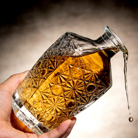 Carafe à whisky et tequila en verre cristal, forme élégante et créative, avec bouchon de vin hermétique – Approvisionnement direct usine