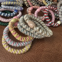 Vente en gros d'accessoires capillaires populaires et colorés, personnalisables, à maintien solide, élastiques, en nylon