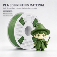 Filamen Printer 3D PLA 1.75mm 1kg untuk Printer FDM Creality Ender & Bambu Lab, PLA Dasar, Presisi Tinggi