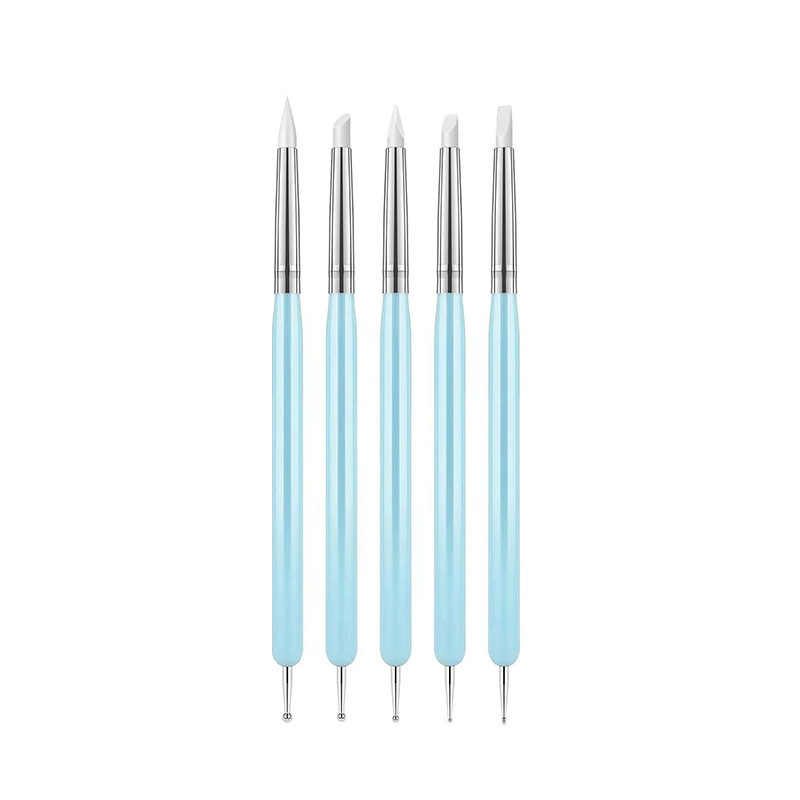 Modelo Dz-b07/5 piezas de bolígrafo de puntos de silicona azul cielo