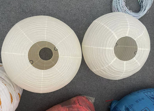 Lanternes en <span class=keywords><strong>papier</strong></span> blanc faites à la main chinoises de haute qualité de style japonais encadrement dense Wabi Sabi pour les mariages de noël lanternes Akitori - Product Image 6