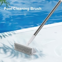 JOYBOS JBS-TC-0377954950 1 pièce Brosse de nettoyage à manche en PP avec tête en nylon et long manche 0,6 kg pour piscines domestiques