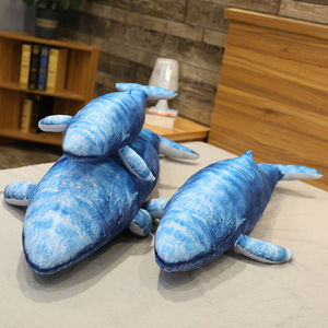 Nouvelle Peluche <span class=keywords><strong>Baleine</strong></span> Bleue Animale Marine Rembourrée en Coton PP Grand Oreiller Cadeau Saint-Valentin | Jouets TYL - Product Image 5