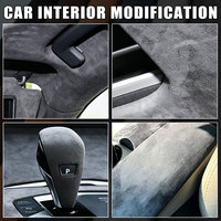 Revêtement en Alcantara de qualité supérieure pour la modification de l'intérieur des voitures, accessoires automobiles en gros