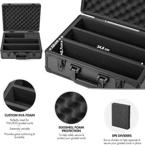 Étui de rangement pour cartes en aluminium personnalisable, porte-cartes de visite, porte-cartes de collection, OEM/ODM disponible, durable, résistant à la poussière, capacité 15L - Product Image 4