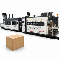 Machine d'impression, de rainurage et de découpe de boîtes en carton entièrement automatique à commande facile avec affichage numérique et variateur de fréquence (VFD)