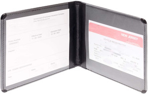 Personalizza il supporto di carta bifold di cuoio dell'unità di elaborazione di assicurazione <span class=keywords><strong>auto</strong></span> e di registrazione - Product Image 4