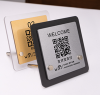Support de Table Personnalisé en Acrylique pour Code QR, Présentoir de Table pour Mot de Passe WiFi et Carte de Menu