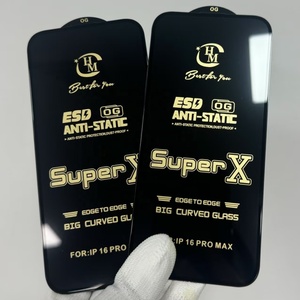 Protector de Pantalla Transparente HD Antiestático X ESD, Película de Vidrio Templado 9H para <span class=keywords><strong>iPhone</strong></span> 16 Pro Max, 17 Air, 15 Plus, Samsung, Infinix - Product Image 5