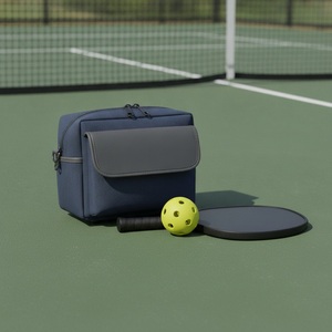 Pochette technique pour accessoires de pickleball avec rabat décoratif, 600D mat, logo personnalisé, vente en gros, pochette pour balles de tennis - Product Image 3