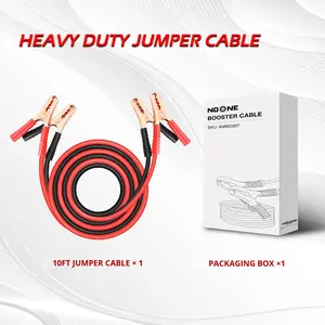 Cable de Arranque para Batería de Coche, Cable de Carga de Cobre Reforzado de 4m, Cable de Arranque para Emergencias en Sedán/Todoterreno/SUV - Product Image 4