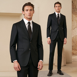 Vest cưới nam 2025, chất liệu len đen mới, kiểu dáng đơn hàng khuy, cúc thẳng, giặt máy được, thích hợp cho mùa thu đông - Product Image 1