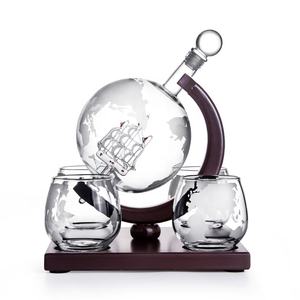 Nave antica 28 oz Set Decanter <span class=keywords><strong>da</strong></span> 850 ml con 4 bicchieri a globo di <span class=keywords><strong>Whisky</strong></span> grande regalo per gli uomini-<span class=keywords><strong>collezione</strong></span> di <span class=keywords><strong>Whisky</strong></span> e <span class=keywords><strong>Whisky</strong></span> - Product Image 1