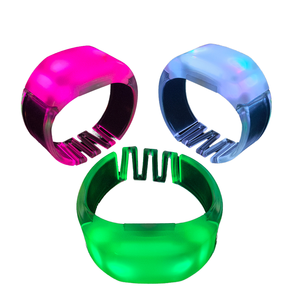 Bracelet LED programmable DMX synchronisé, 3 LED RGB, respectueux de l'environnement, logo personnalisé, <span class=keywords><strong>t</strong></span>élécommande, bracelet <span class=keywords><strong>en</strong></span> silicone clignotant pour - Product Image 1