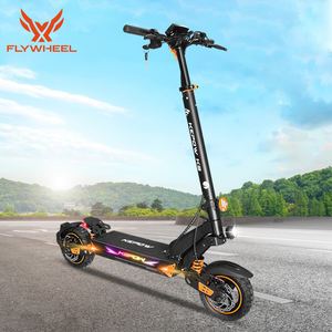 Trottinette électrique pliable à 2 roues avec moteur sans balais de 10 pouces, absorption des chocs avant, commande par application, pour adultes - Product Image 1