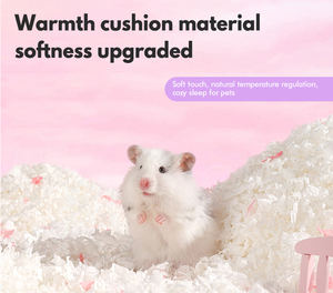 ที่นอนสัตว์เลี้ยงขนาดเล็กที่นุ่มสบาย ซึมซับน้ำได้ดีเยี่ยม ทำจากกระดาษฝ้ายสีรุ้ง สำหรับหนูแฮมสเตอร์ กระต่าย และหนูตะเภา - Product Image 6