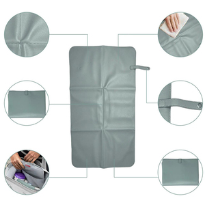 Tapis de voyage multifonctionnel imperméable pour bébé 16"x30" pliable en cuir végétalien pour station de change - Product Image 5