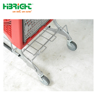Chariot de courses pliable Highbright HBE-SC, style classique, grande capacité, en plastique, pour supermarché, diamètre 11,5 cm