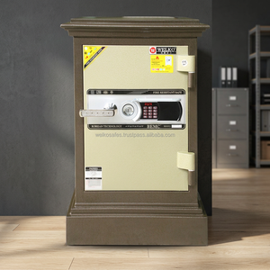 Big <b>Safes</b> Box WELKO BOB750 <b>Key</b> <b>Lock</b> Long Led Brown Stainless Steel Fireproof Anti-theft - Product Image 3