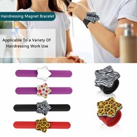 Bracelet magnétique en forme d'étoile à cinq branches, pince à cheveux magnétique, aimant pour raquette, bracelet en silicone magnétique, bande de fixation pour cheveux